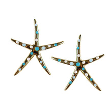 Gold Starfish Maxi Statement Stud Earrings