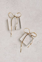 Maxi Gold Duster Bow Earrings