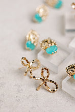 Turquoise and Gold Lion Studs