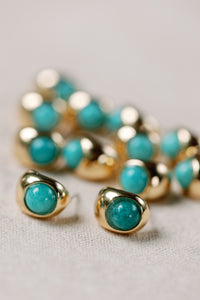 Turquoise Huggie Mini Hoop Earrings