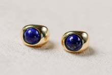 Blue Lapis Huggie Mini Hoop Earrings