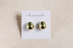 Gold Gumdrop Minimalist Earrings