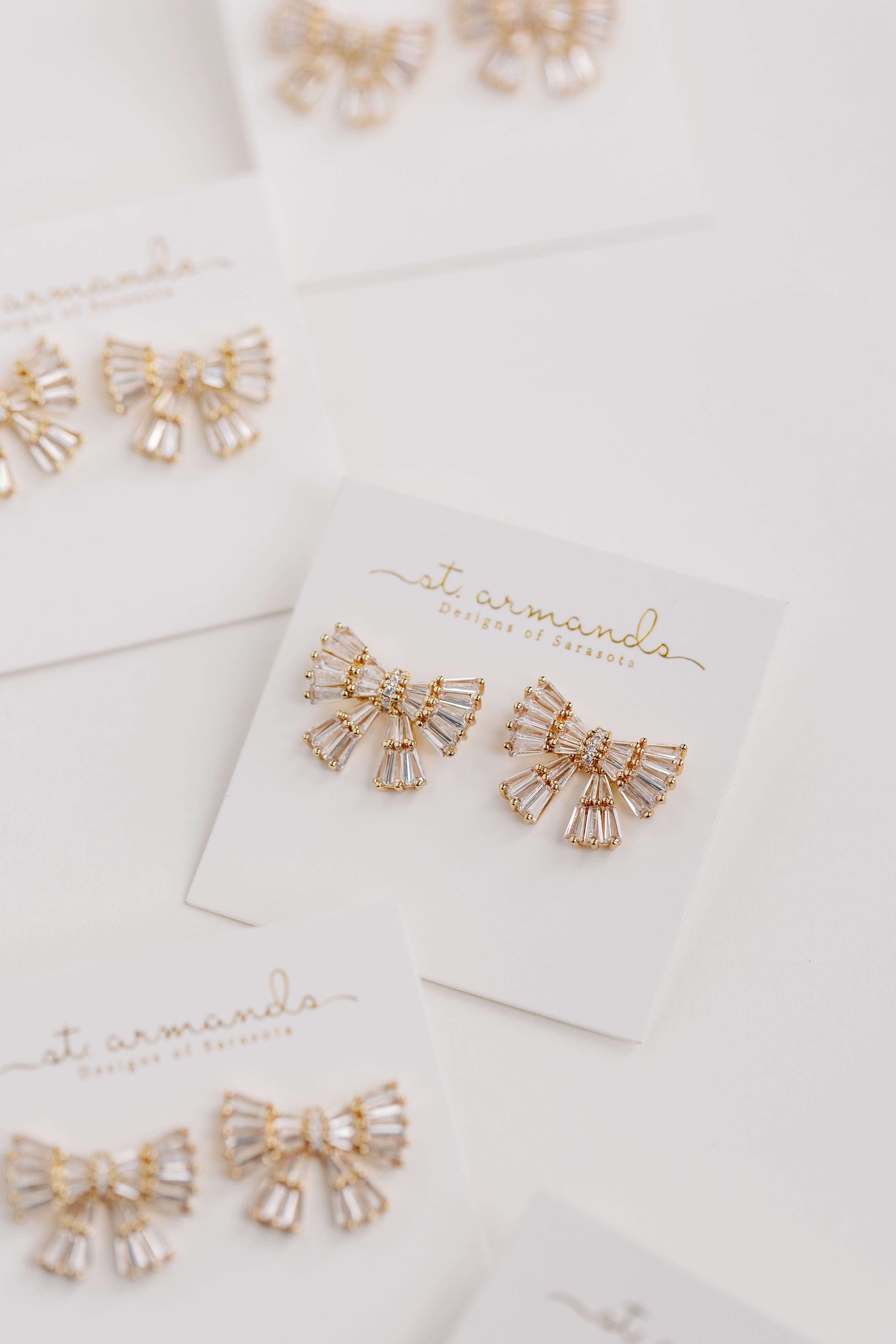 Diamond Bow Statement Earrings – St. Armands Designs of Sarasota