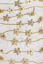 Gold Flower Duster Drop Earrings