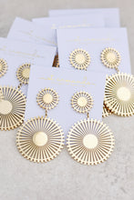 Gold Pinwheel Drop Earrings