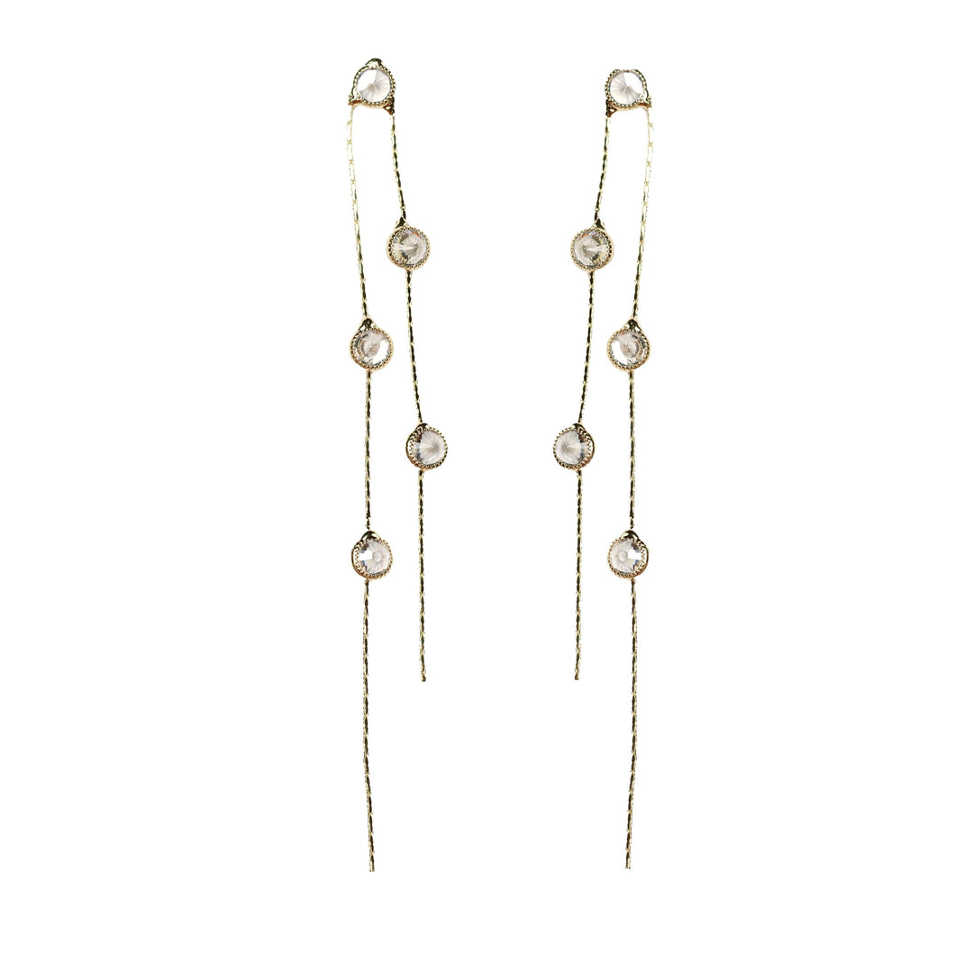 Gold and Crystal Minimalist Duster Drops