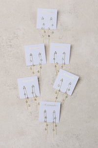 Gold and Crystal Minimalist Duster Drops