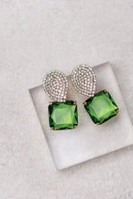 Retro Pave Crystal and Peridot Gum Drop Earrings