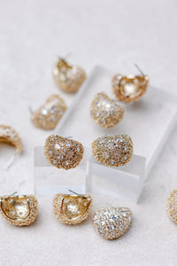 Pave Crystal Gumdrop Earrings