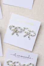 Sparkling Diamond Mini Statement Bow Earrings