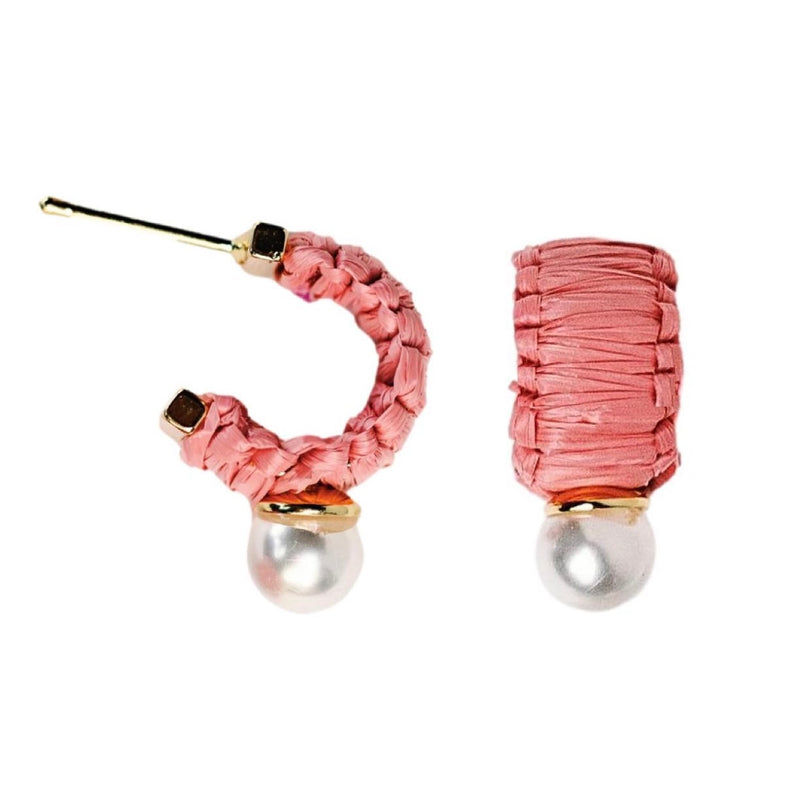 Odette Women Pink Hoop Style Earrings