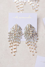 Crystal Waterfall Maxi Tassel Statement Earrings