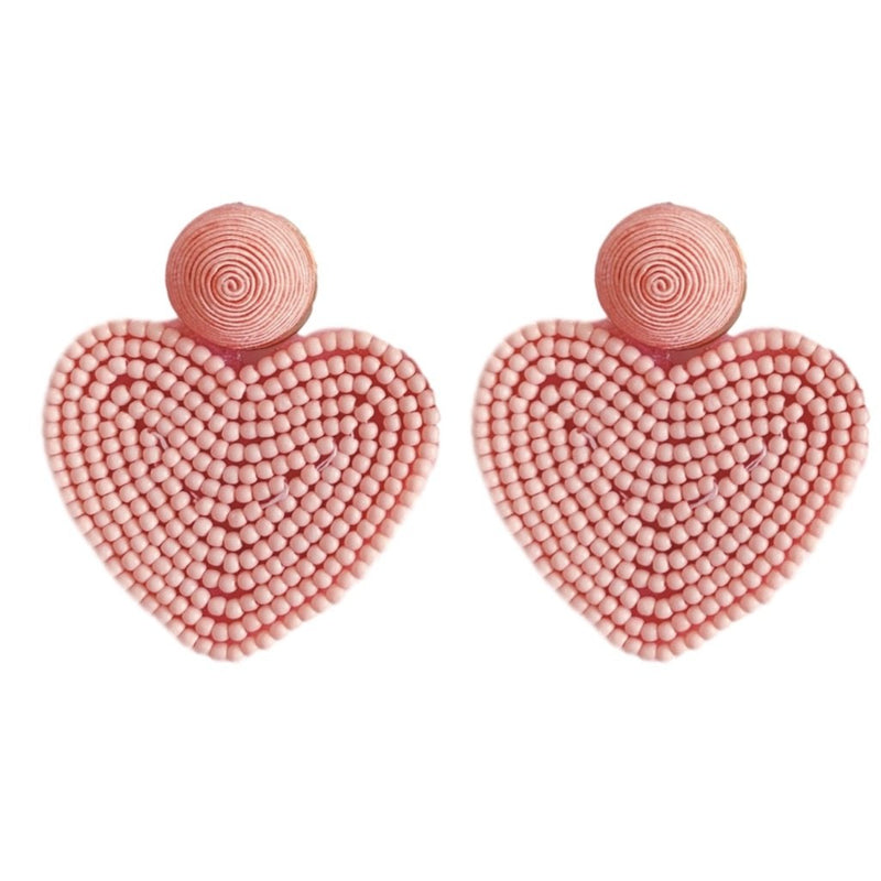 Be My Valentine Beaded Heart Earrings - The Humming Arrow Boutique